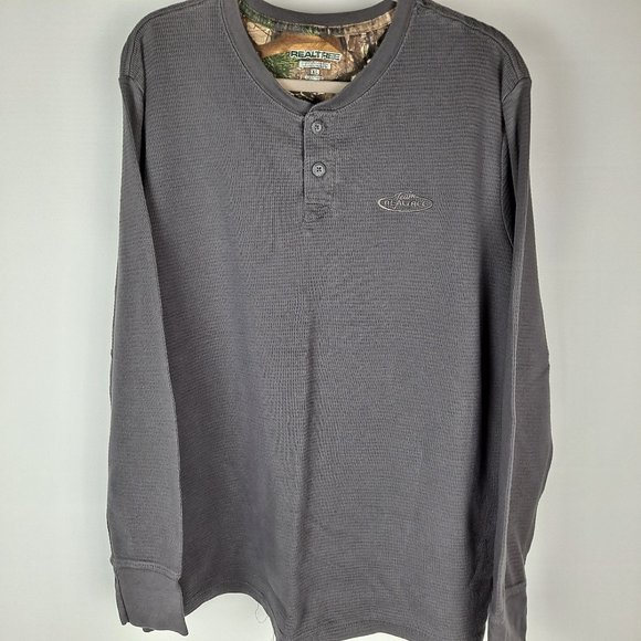 Realtree 2 Button Waffle Jersey Sz XL - Picture 1 of 7